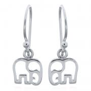 Wholesale Endearing 925 Sterling Silver Elephant Dangle Earrings