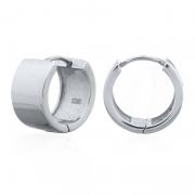 Wholesale Broad Sterling Silver Click Hoop Earrings
