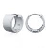 Broad Sterling Silver Click Hoop Earrings