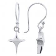 Wholesale Asymmetric Star Sterling Silver Dangle Earrings