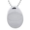 Oval Disc 925 Sterling Silver Pendant