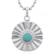 Wholesale Sun Beam Green Stone 925 Silver Pendant