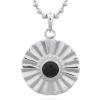 Sun Beam Black Stone 925 Silver Pendant