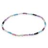 Multi-colored Dainty Stones 925 Silver Stretchable Bracelet