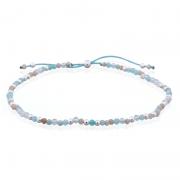 Wholesale 925 Silver Multi-Hued Gemstones Polyester Bracelet