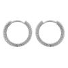 Exquisite Leaf Motif Sterling Silver Click Huggie Earrings