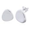 Concave Pebble 925 Silver Stud Earrings
