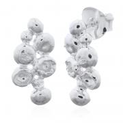 Wholesale Bubble Bead Art 925 Silver Stud Earrings