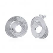 Wholesale 925 Silver Circle Spiral Illusion Stud Earrings