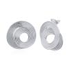 925 Silver Circle Spiral Illusion Stud Earrings