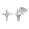 Asymmetric Star Sterling Silver Stud Earrings