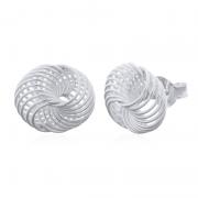 Wholesale Artistic Spiral Coil 925 Silver Stud Earrings