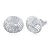 Artistic Spiral Coil 925 Silver Stud Earrings