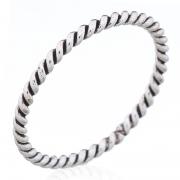Wholesale Oxidized Twisted Silver Rope Ring