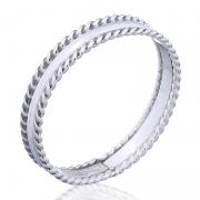 Wholesale Double Twist Sterling Silver Rope Ring