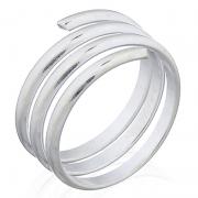 Wholesale Flat Wire 925 Silver Spiral Midi Ring