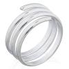 Flat Wire 925 Silver Spiral Midi Ring