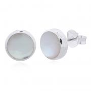 Wholesale Elegant 925 Sterling Silver Mother Of Pearl Stud Earrings