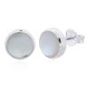 Elegant 925 Sterling Silver Mother of Pearl Stud Earrings