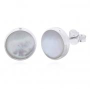 Wholesale Elegant 925 Sterling Silver 9mm Mother Of Pearl Stud Earring