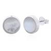 Elegant 925 Sterling Silver 9mm Mother of Pearl Stud Earring
