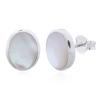 Exquisite Luminous Oval Mother Of Pearl Sterling Studs