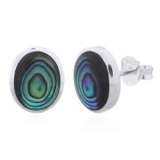 Wholesale Exquisite Luminous Oval Abalone Shell Sterling Studs
