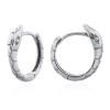 Elegant 925 Silver Hoop Earrings with Snake Motif Design