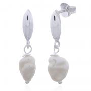 Wholesale Exquisite Baroque Pearl Sterling Silver Stud Earrings