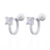 Versatile 925 Silver Hoop Earrings With CZ And Pearl