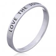 Wholesale �Love The Journey� Sterling Silver Men Band Ring