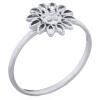 Sterling Silver Open Sunflower Ring