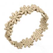 Wholesale Gold Plated Linked Daisies Sterling Silver Ring
