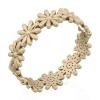 Gold Plated Linked Daisies Sterling Silver Ring
