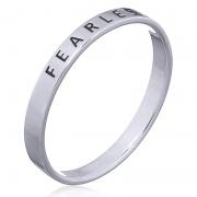 Wholesale �Fearless� Sterling Silver Band Ring Larger Size