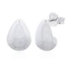 Organic Teardrop Sterling Silver Stud Earrings