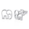 Endearing 925 Sterling Silver Elephant Stud Earrings