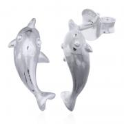 Wholesale 925 Sterling Silver Dolphin Stud Earrings