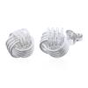 Sterling Silver Love Knot Stud Earrings
