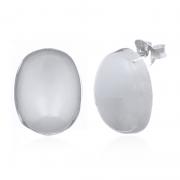 Wholesale Classic Sterling Silver Oval Stud Earrings