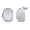 Classic Sterling Silver Oval Stud Earrings
