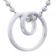 Wholesale Double Loop Spiral Ribbon Sterling Silver Pendant