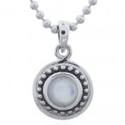 Wholesale 925 Silver Mother Of Pearl Button Pendant