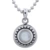 925 Silver Mother Of Pearl Button Pendant