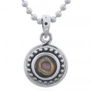 Wholesale 925 Silver Abalone Shell Button Pendant