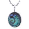Stunning Abalone Shell Oval Bezel 925 Silver Pendant