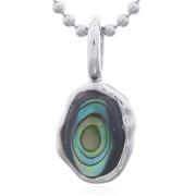 Wholesale Unique 925 Silver Abalone Shell Irregular Oval Pendant