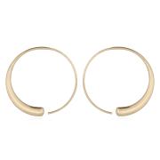 Wholesale Classic Sterling Silver Curved Upwards Drop Gold Plated Earr