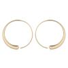 Classic Sterling Silver Curved Upwards Drop Gold Plated Earr