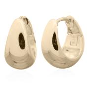 Wholesale Bold Classic Dome Sterling Silver Huggie Yellow Gold Plated 